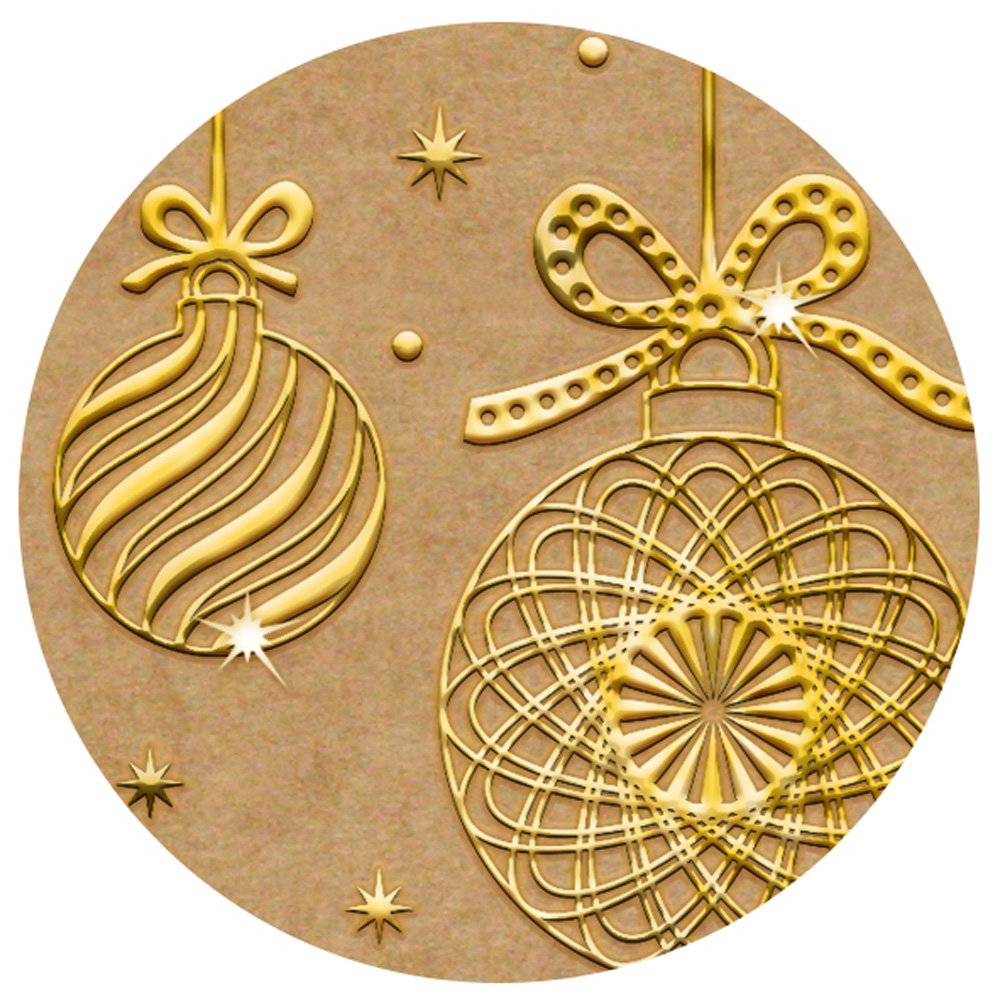 ursus-62254601f-designkarton-weihnachten-weihnachtskugeln-gold-din-a4-5-blatt-25 image 3