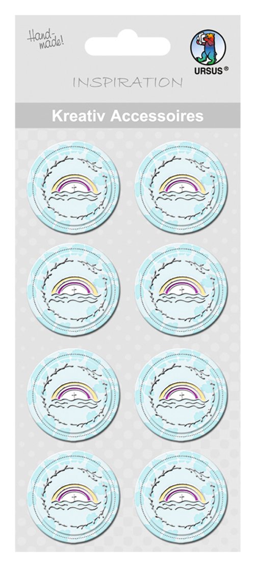 ursus-564000280-kreativ-accessoires-spirit-regenbogen-8-selbstklebende-sticker image 1