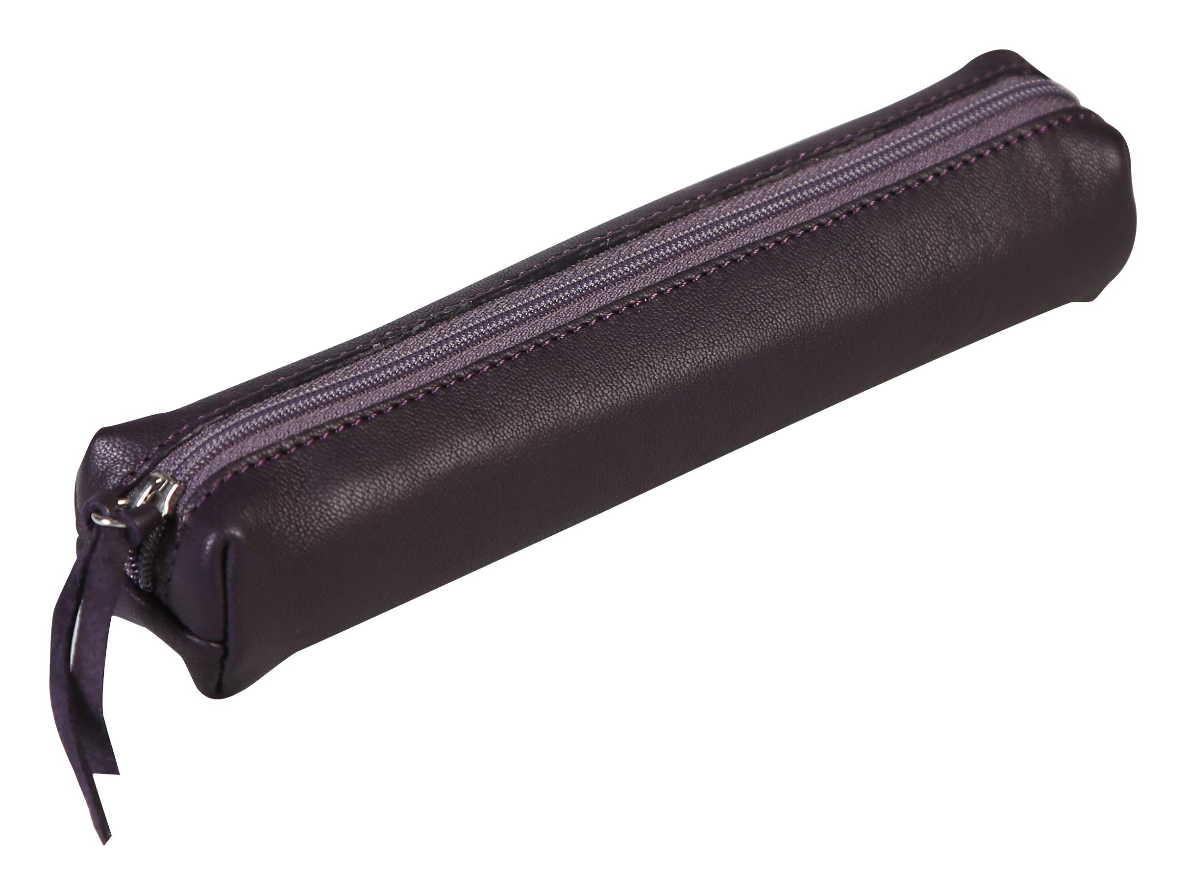 clairefontaine-lawrence-slim-schlamperm-ppchen-lammleder-aubergine-19-5cm image 1
