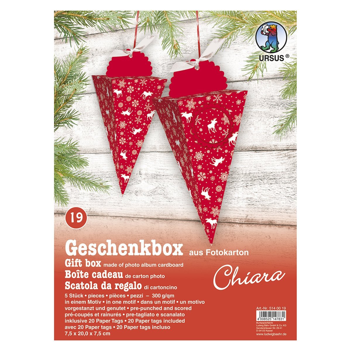 ursus-5140023-geschenkbox-chiara-schneestern-blau-5-geschenkboxen-aus-fotokarton image 3