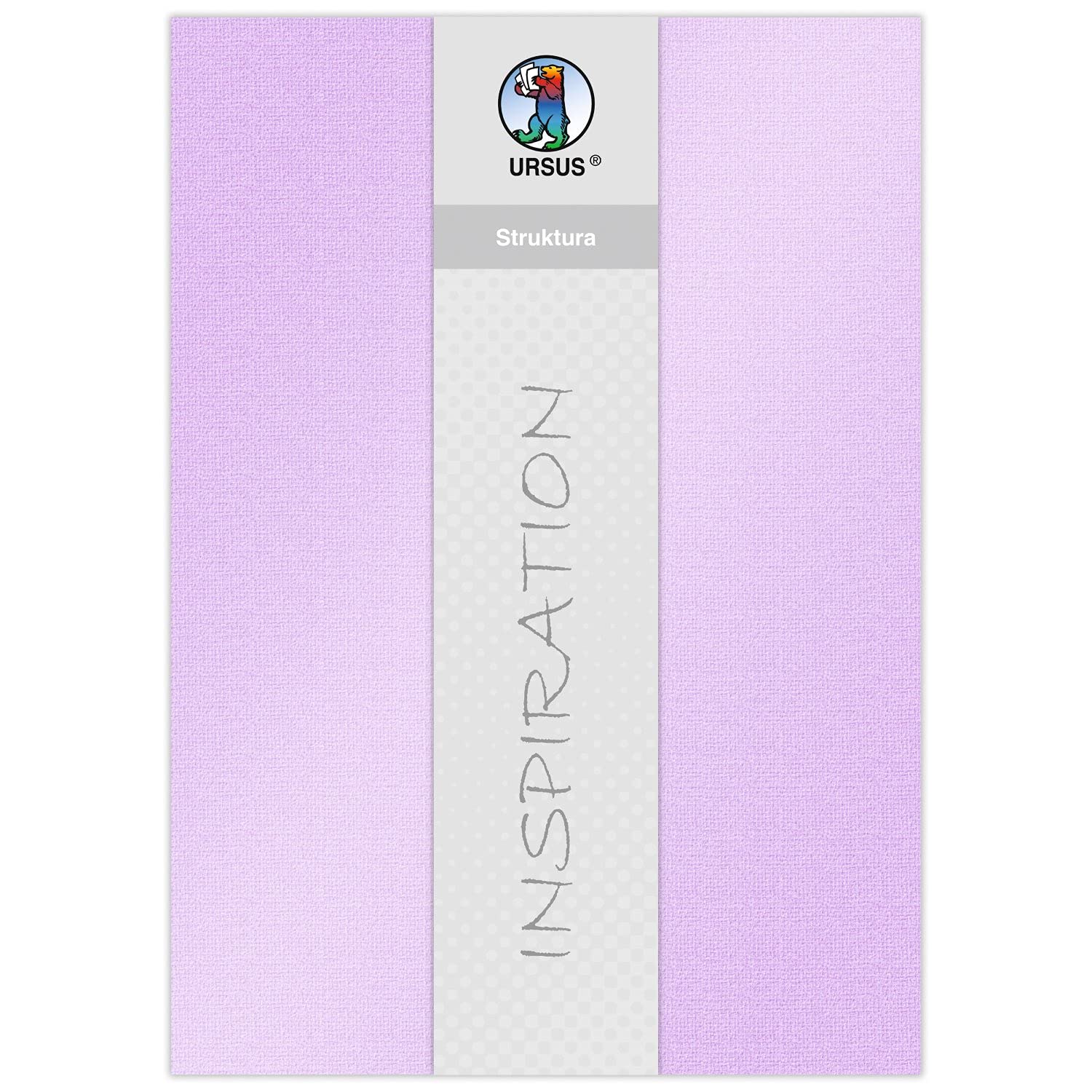 ursus-struktura-pearl-2-bastelkarton-lavendel-220-g-qm-23-x-33-cm-5-blatt image 1