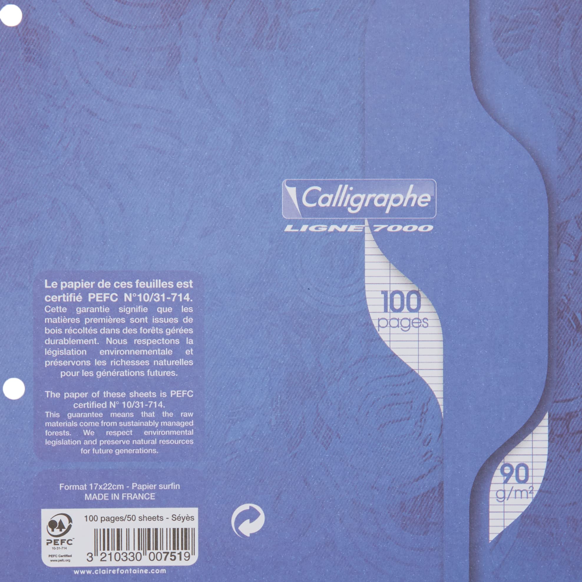 clairefontaine-calligraphe-751c-ringbucheinlagen-17-x-22-cm-sey-s-90g-wei-50-bla image 3