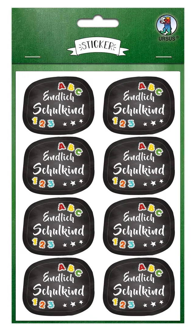 ursus-sticker-schulbeginn-endlich-schulkind-74-sticker-bunt image 1