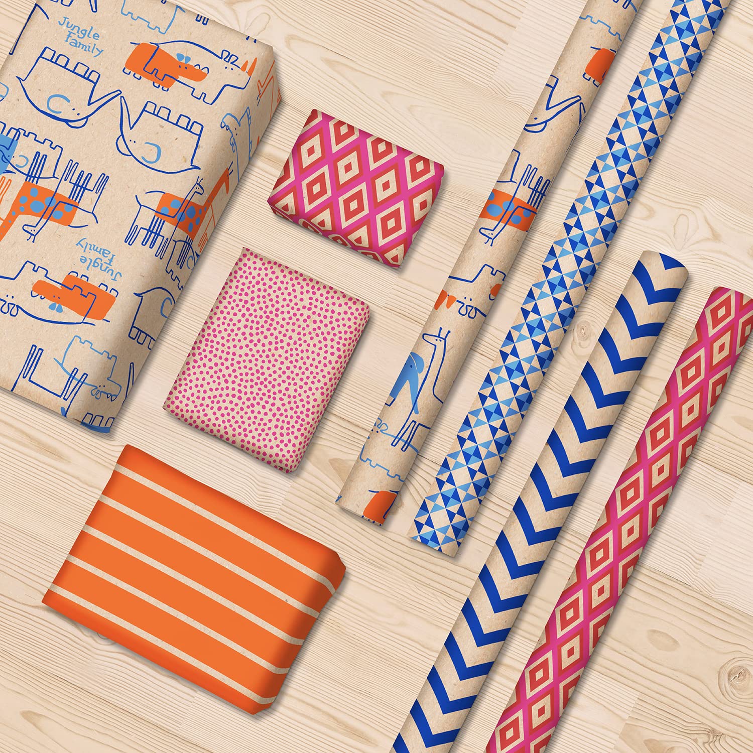 clairefontaine-geschenkpapier-karton-12-rollen-kraft-2x0-70-m-60g-adventure-sort image 5