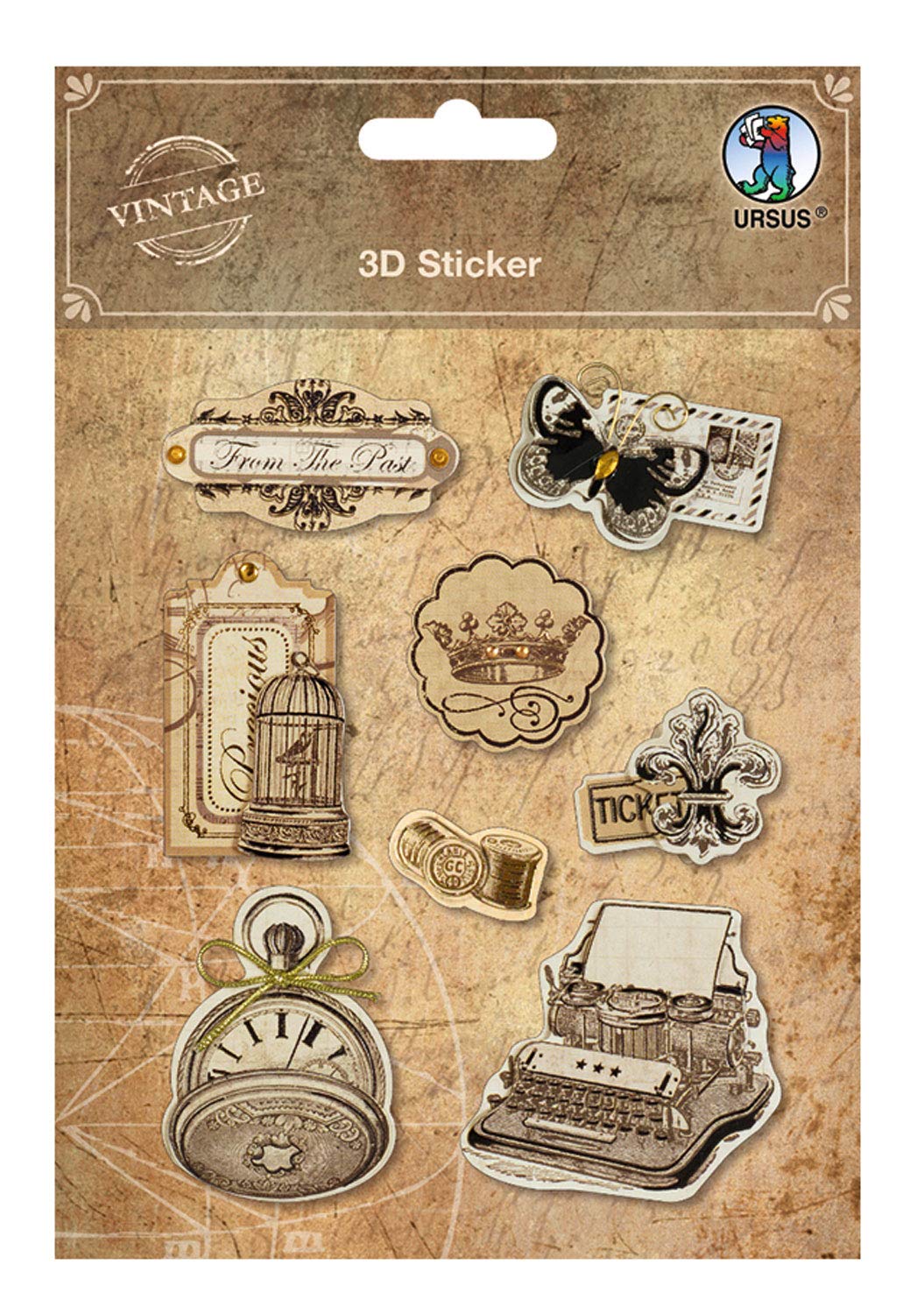 ursus-40540004-3d-sticker-good-times-vintage-selbstklebend-f-r-karten-scrapbooki image 1