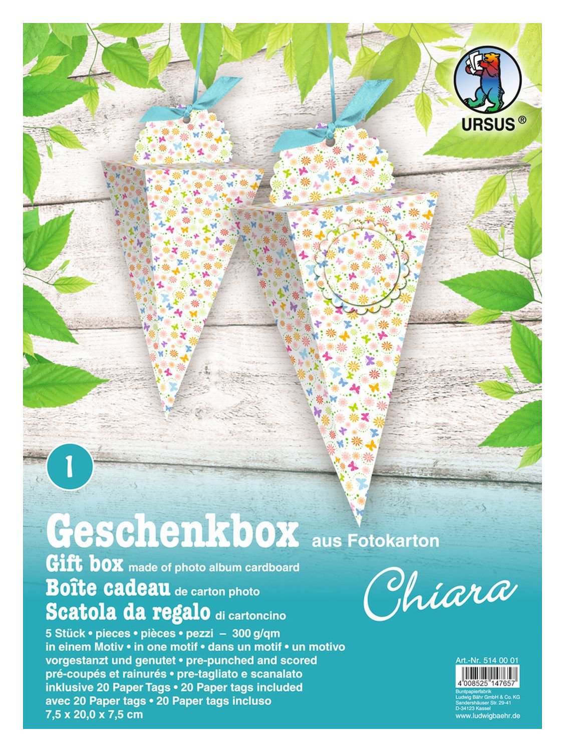 ursus-5140023-geschenkbox-chiara-schneestern-blau-5-geschenkboxen-aus-fotokarton image 4