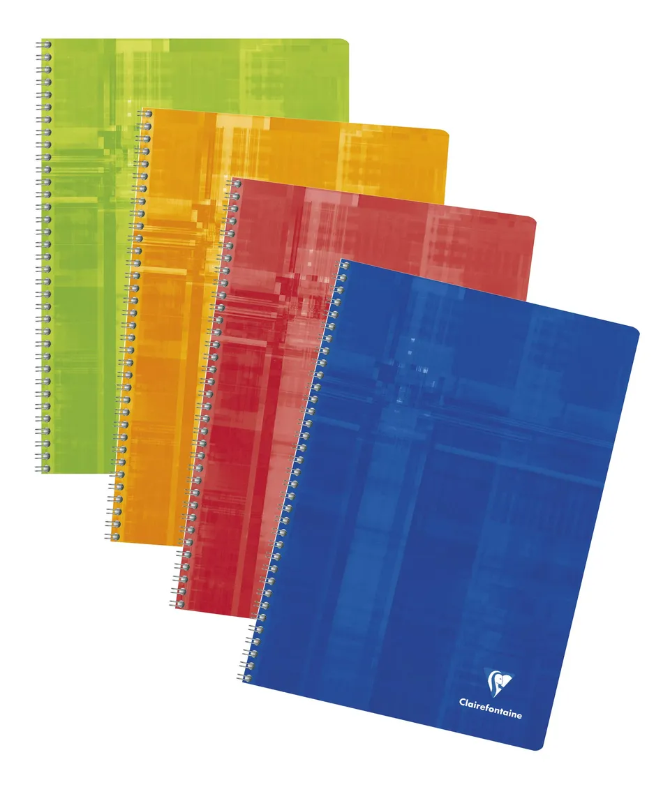 clairefontaine-spiralbuch-klassik-a4-kariert-50-blatt-90g-v-lin-papier-farbig-so image 1