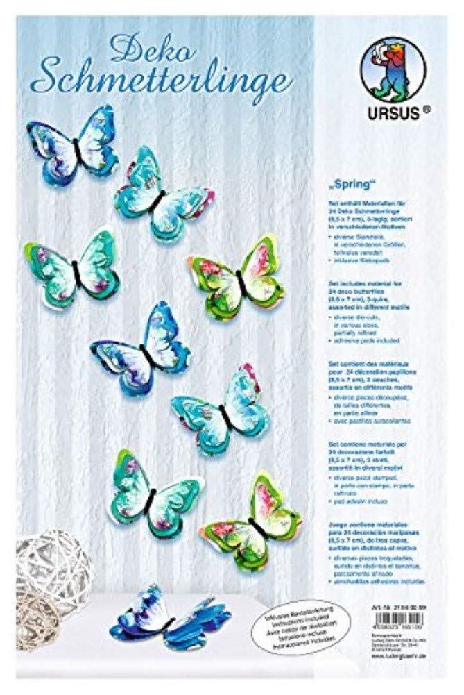 ursus-21940099f-deko-schmetterlinge-spring-bastelset-8-5-x-7-cm-24-st-ck image 1