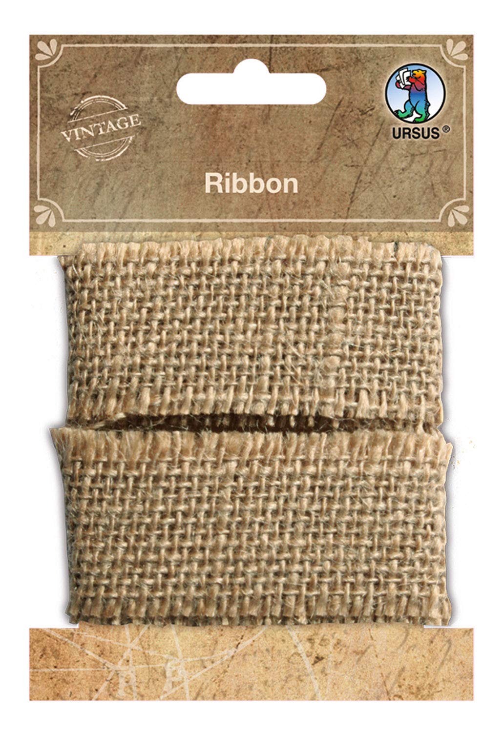 ursus-40570005-ribbon-juteband-stoffband-braun-vintage-optik-ca-3-cm-x-1-m image 1