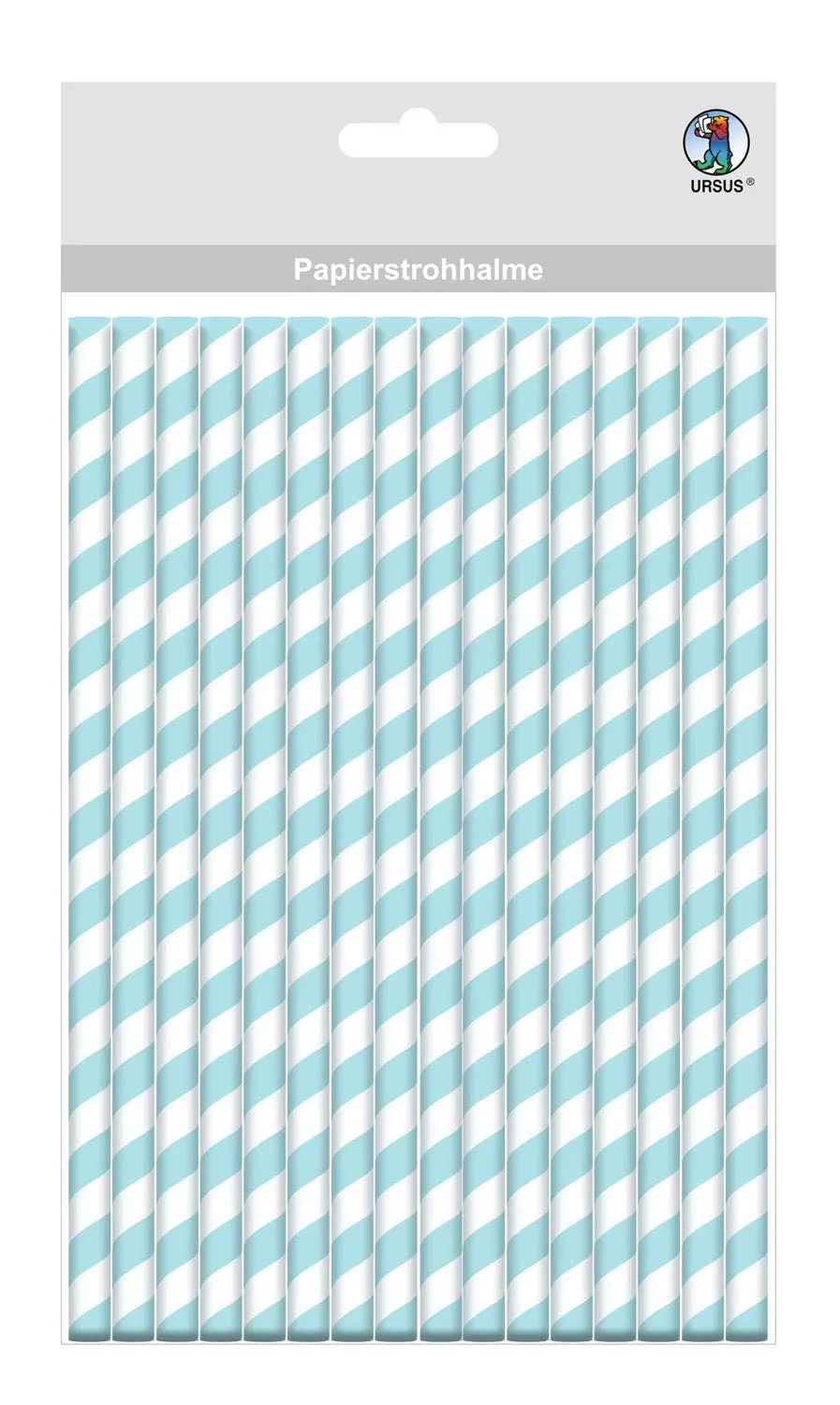 ursus-56750007-papierstrohhalme-mit-streifen-hellblau-s-19-5-cm-x-0-6-cm-24-st-c image 1