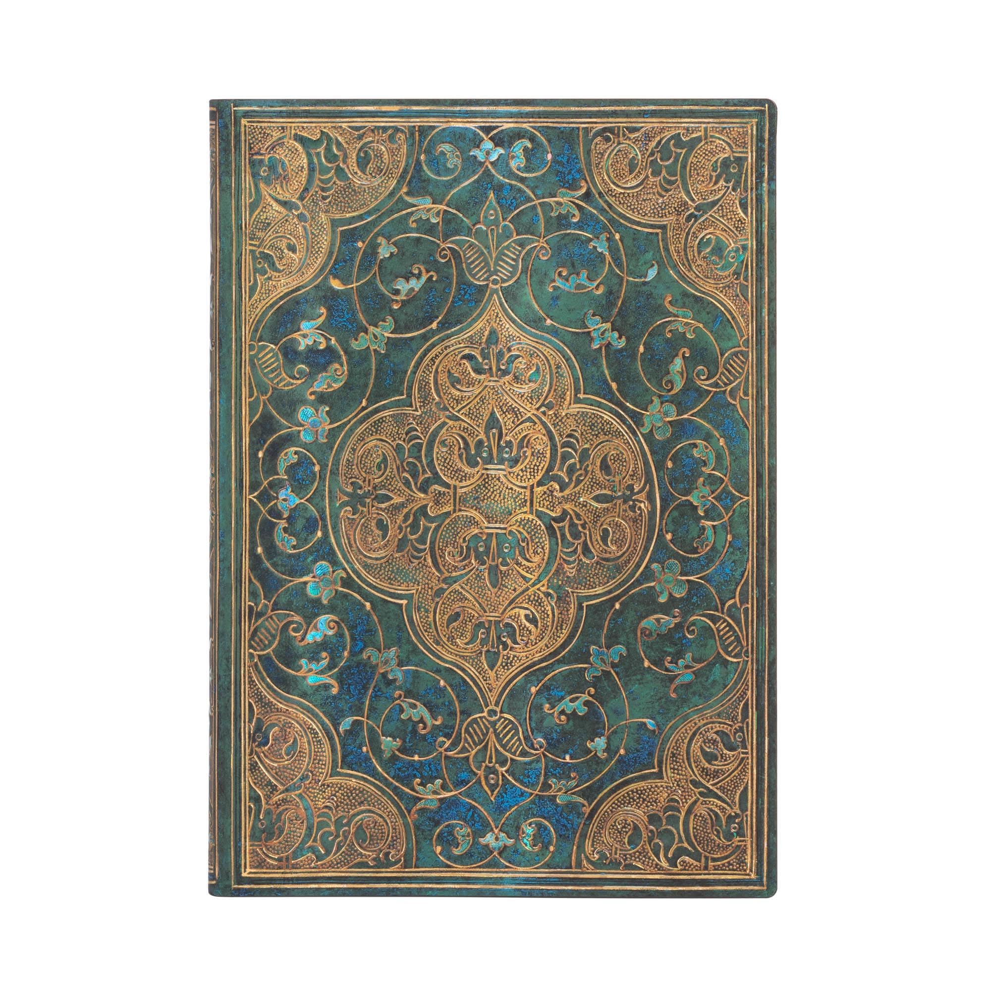 paperblanks-turquoise-chronicles-midi-journal-unliniert-flexi-softcover-100-gsm image 1