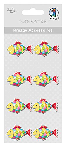 ursus-kreativ-accessoires-bunter-fisch-sticker-selbstklebend-8-st-ck image 2