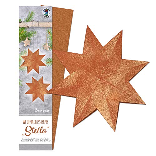ursus-weihnachtsstern-stella-crush-paper-faltstern-set-kupfer-rot-metallic image 5