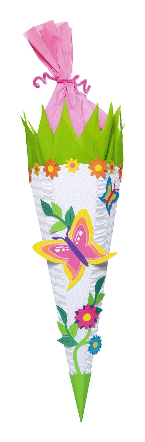 ursus-schult-te-bastelset-schmetterling-68cm-sechseckig-mit-vorlage image 1