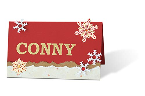 ursus-564000211-kreativ-accessoires-schneestern-rot-8-selbstklebende-sticker image 4