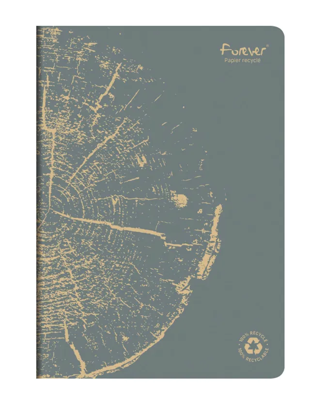 clairefontaine-forever-premium-heft-a4-liniert-48-blatt-90g-recycling-dunkelgrau image 1