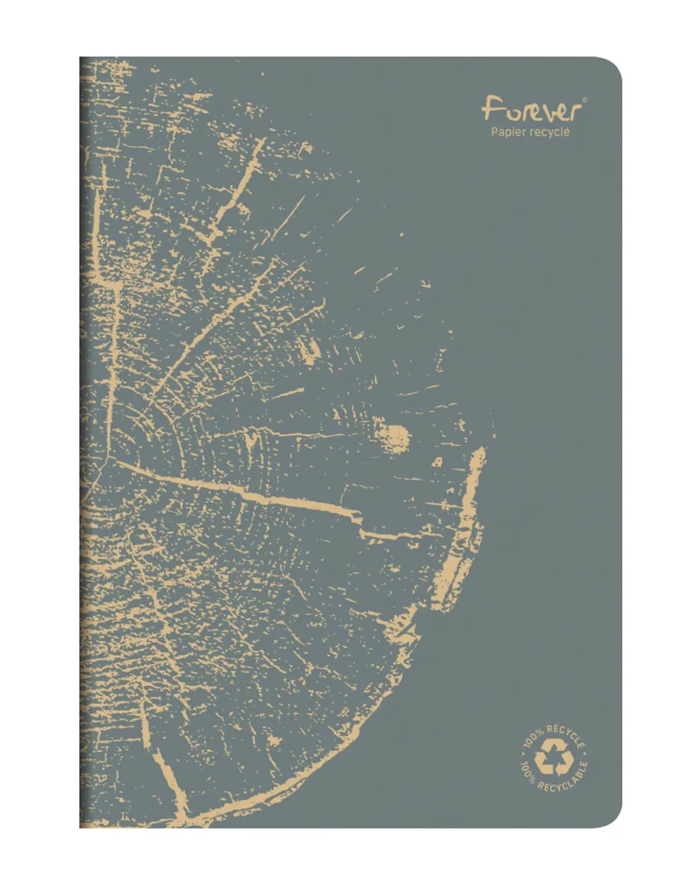 clairefontaine-forever-premium-heft-a4-liniert-48-blatt-90g-recycling-dunkelgrau image 1