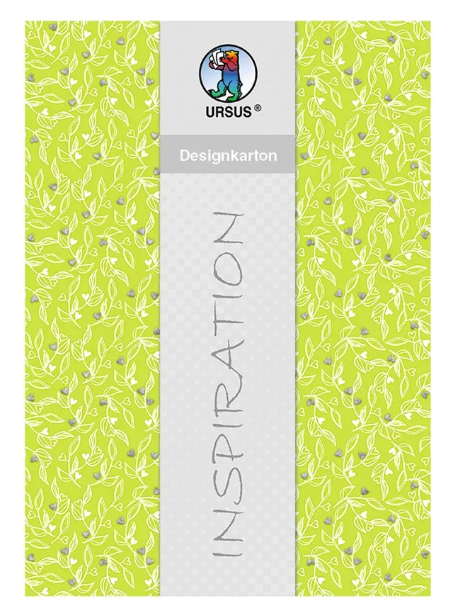 ursus-62434602f-designkarton-hochzeit-gr-n-din-a4-200-g-qm-5-blatt-folienveredel image 1
