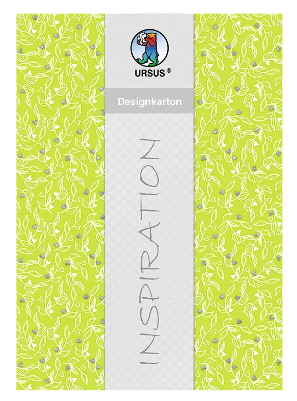 ursus-62434602f-designkarton-hochzeit-gr-n-din-a4-200-g-qm-5-blatt-folienveredel image 1
