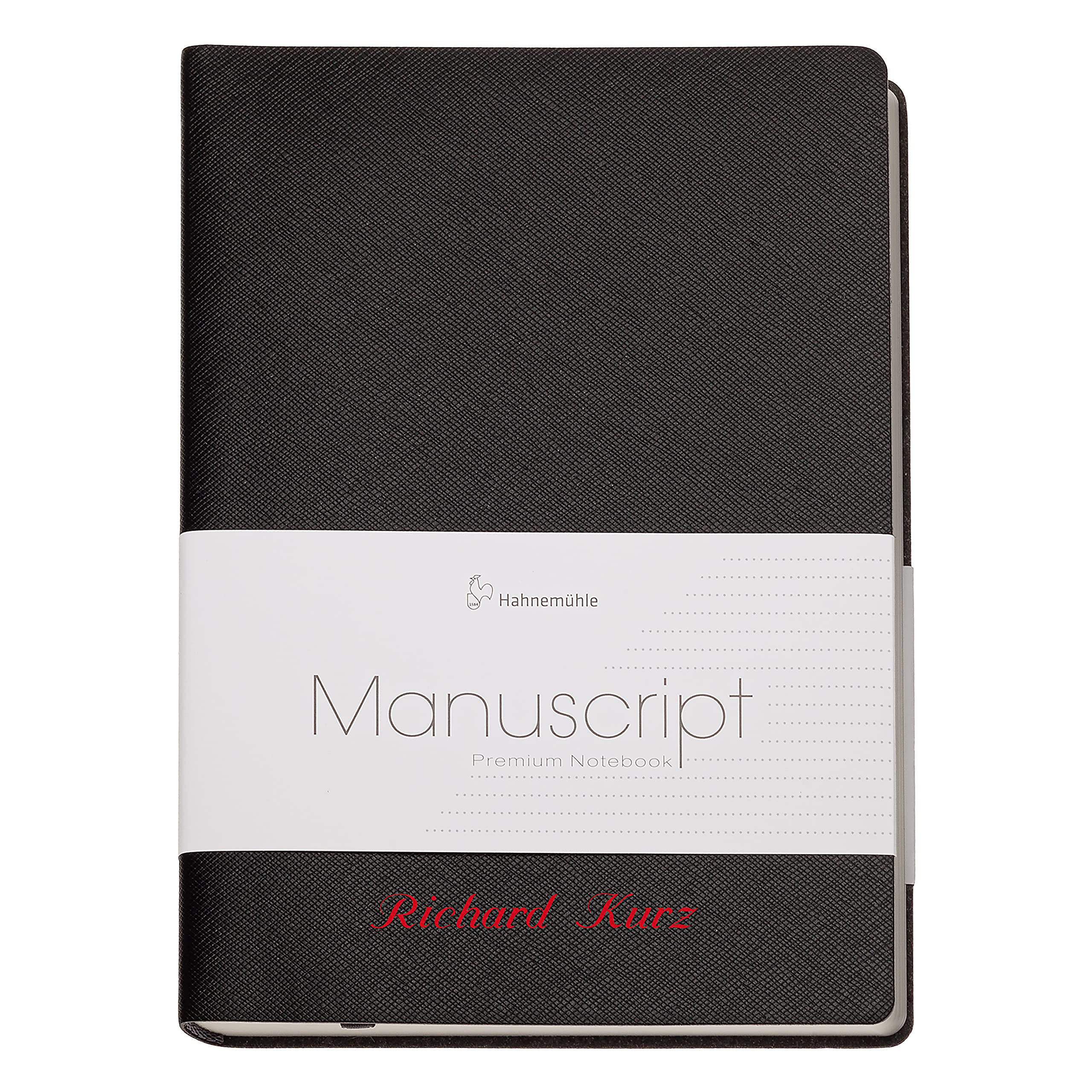 hahnem-hle-finenotes-manuscript-notizbuch-a5-punktiert-100g-m-recyclingleder-sch image 1