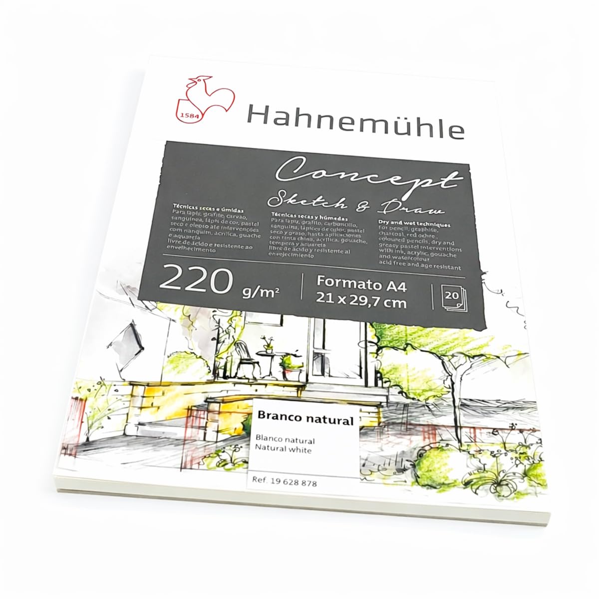 hahnem-hle-concept-sketch-draw-skizzenblock-a4-220-g-m-20-blatt image 3
