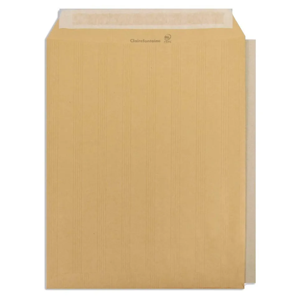 clairefontaine-7854c-versandtaschen-kraftbraun-260x330-mm-selbstklebend-90g-kart image 1