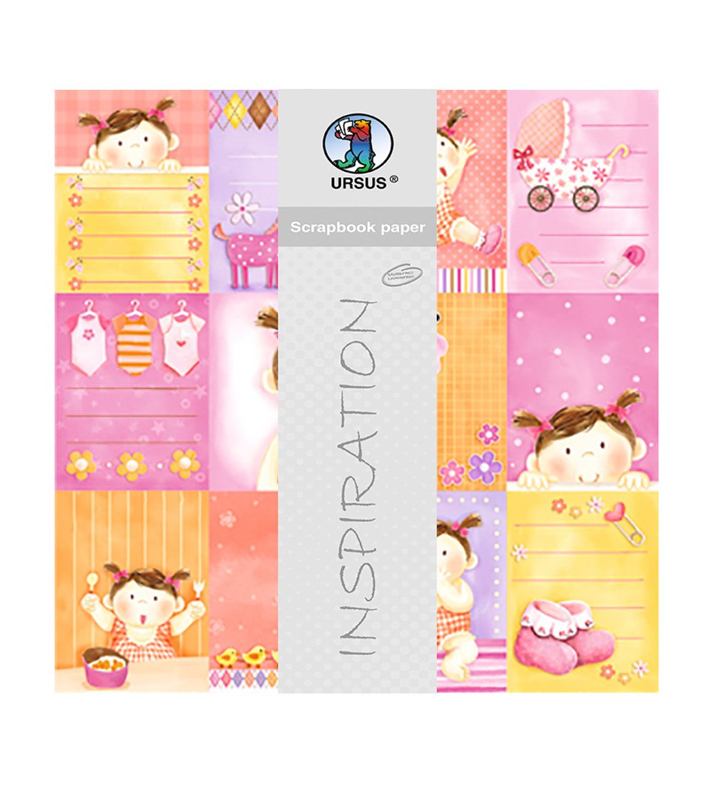 ursus-premium-glitter-scrapbook-paper-703000101-baby-girl-designkarton-30-5-x-30 image 3