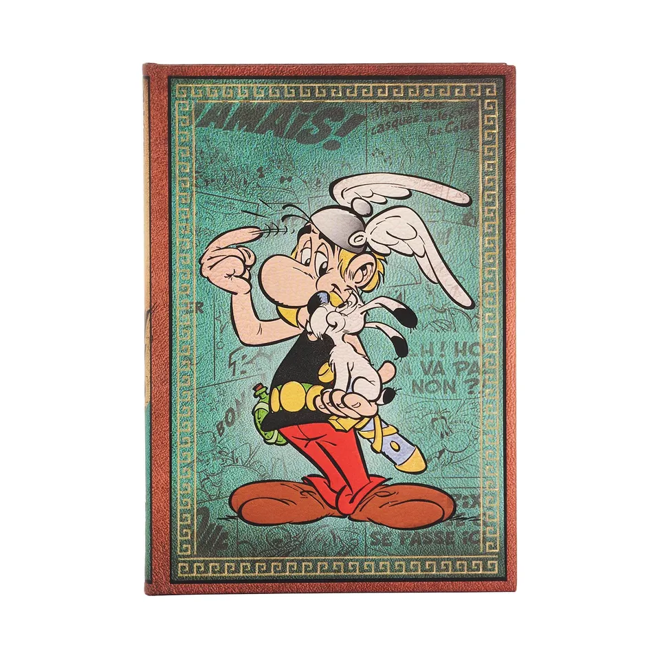 paperblanks-asterix-the-gaul-midi-notizbuch-blanko-hardcover-mit-gummiband image 1