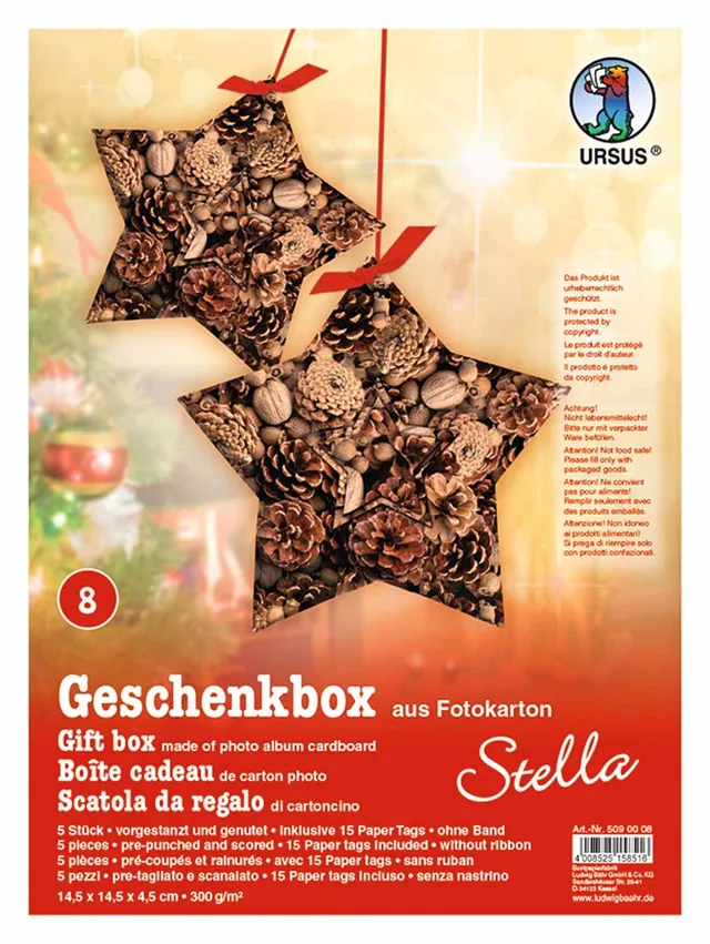 ursus-geschenkbox-stella-weihnachten-fotokarton-box-5-st-ck-15-paper-tags image 1
