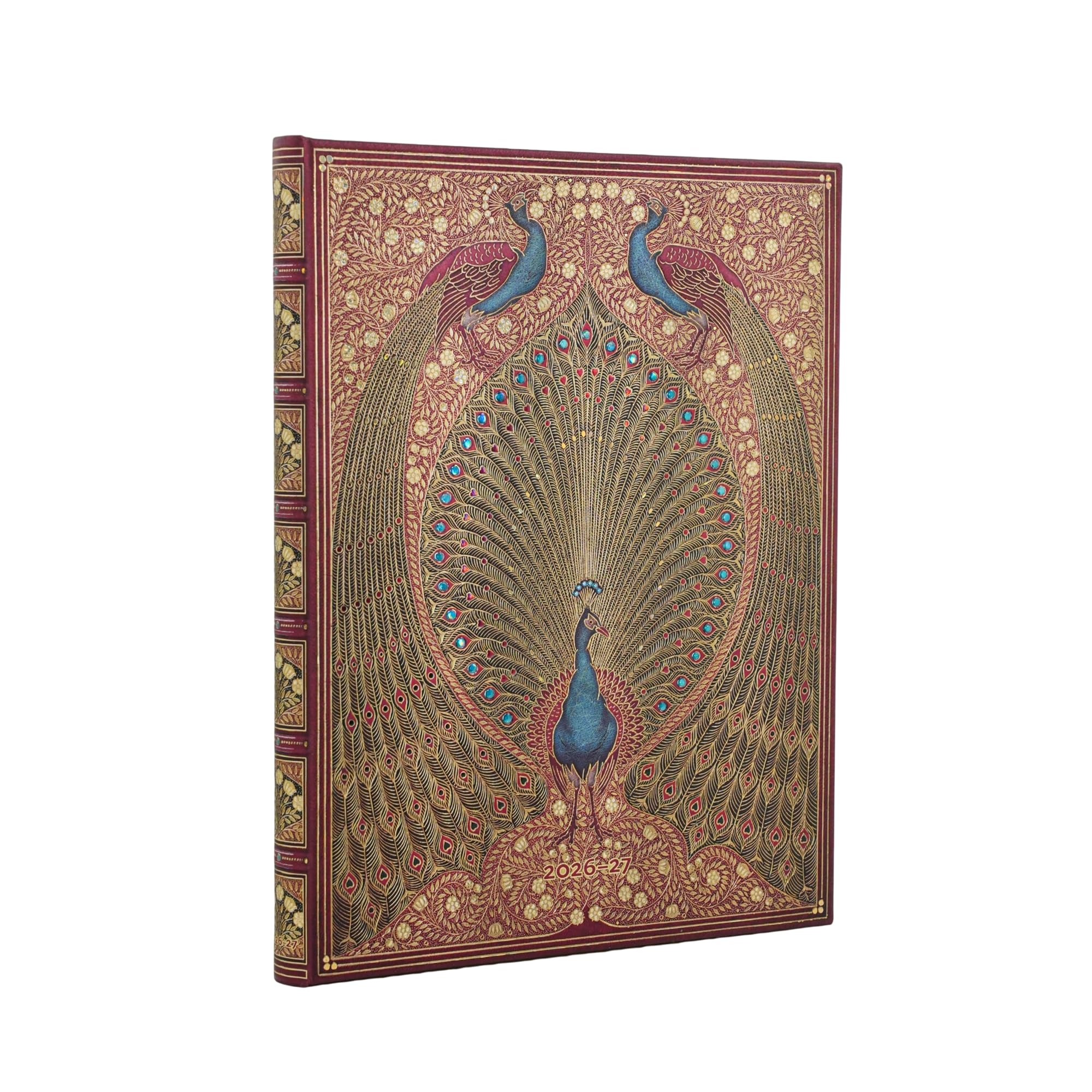 paperblanks-18-monatskalender-2027-hafiz-pfauen-ultra-vertikal-1-woche-2-seiten image 1