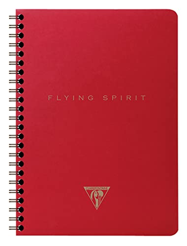 clairefontaine-flying-spirit-red-notizbuch-a5-doppelspiral-60-blatt-liniert-90g- image 7