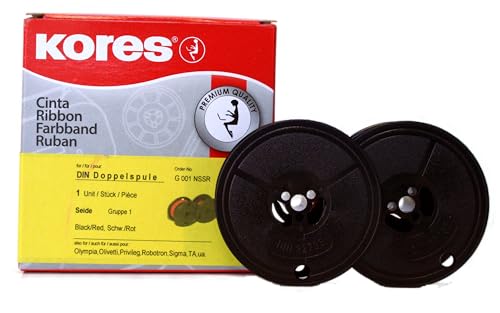 kores-schreibmaschinenfarbband-seide-schwarz-rot-din-doppelspule image 7