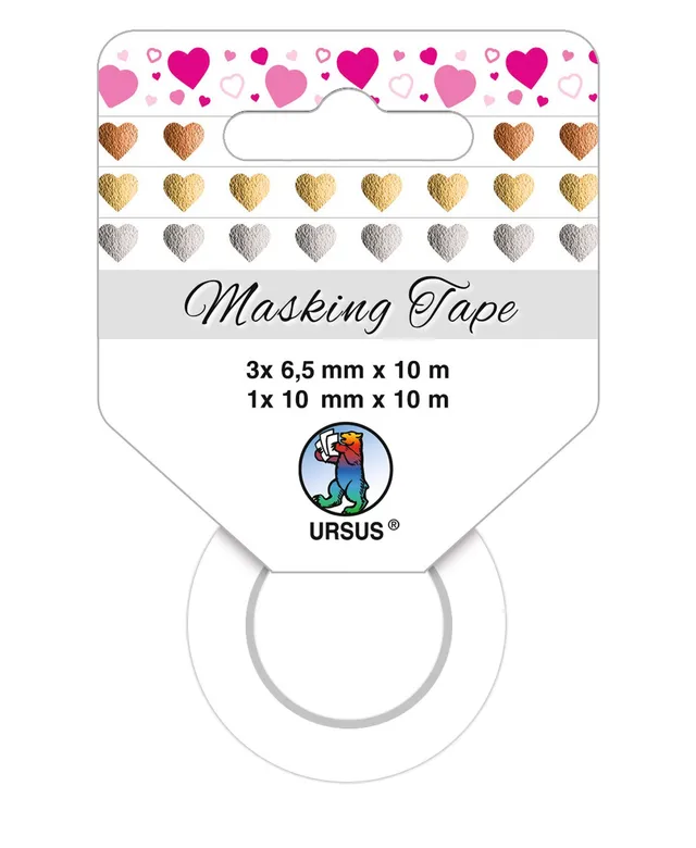 ursus-58850002-masking-tape-herzen-4er-set-reispapier-6-5-mm-und-10-mm-x-10-m image 1