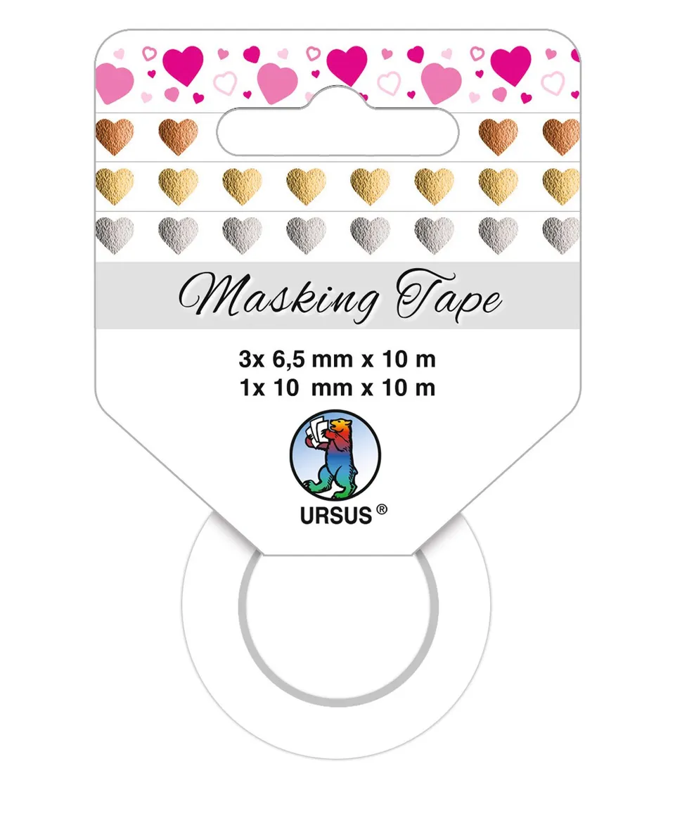 ursus-58850002-masking-tape-herzen-4er-set-reispapier-6-5-mm-und-10-mm-x-10-m image 1