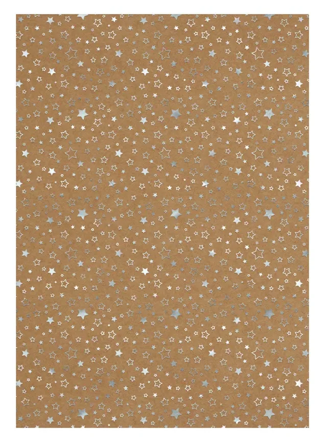 ursus-62254605f-designkarton-weihnachten-silberne-sterne-din-a4-250-g-qm-5-blatt image 1