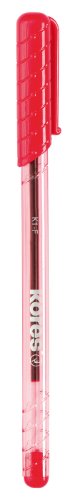 kores-k1-kugelschreiber-rot-0-7-mm-ergonomischer-biro-dreikant-12er-pack image 3
