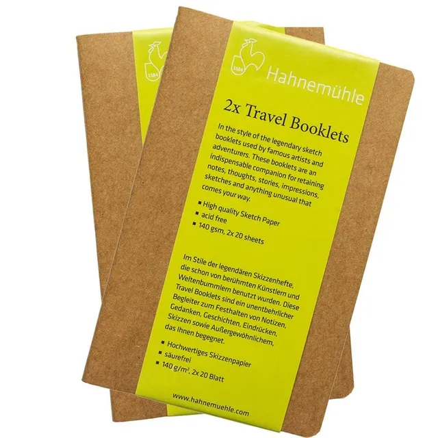 hahnem-hle-travel-booklets-skizzenbuch-2er-pack-135-x-210-mm-2-x-20-blatt image 1