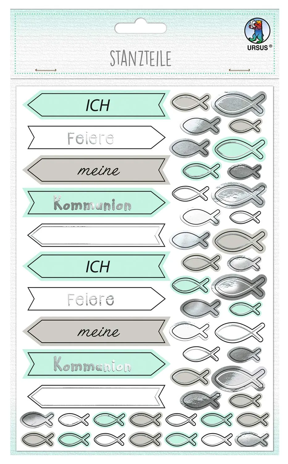 ursus-56919204f-stanzteile-ich-feiere-meine-kommunion-mint-taupe-312-teile image 1