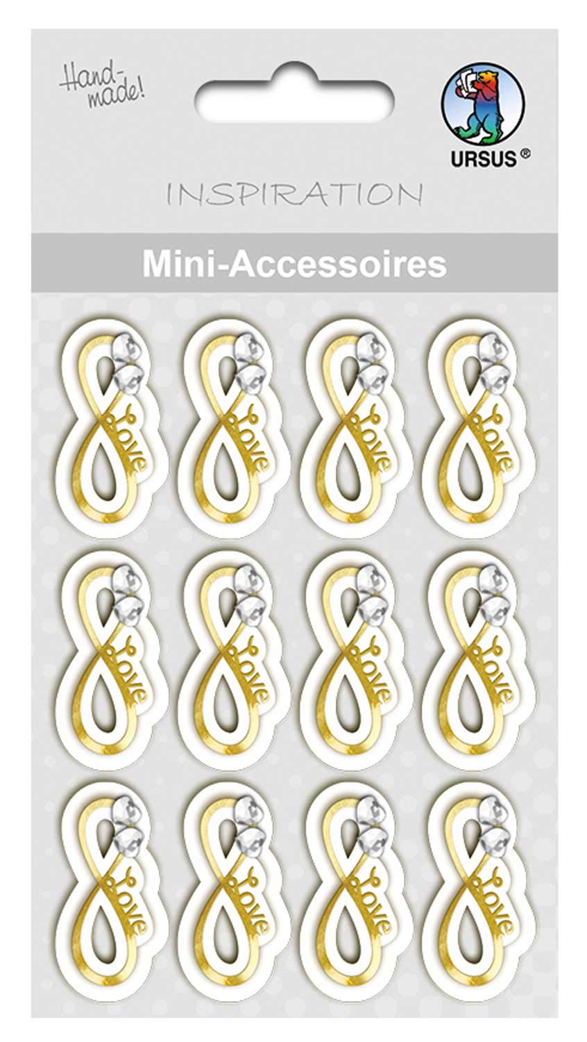 ursus-56900004f-mini-accessoires-eternity-gold-unendlichkeitszeichen-mit-herzen- image 1