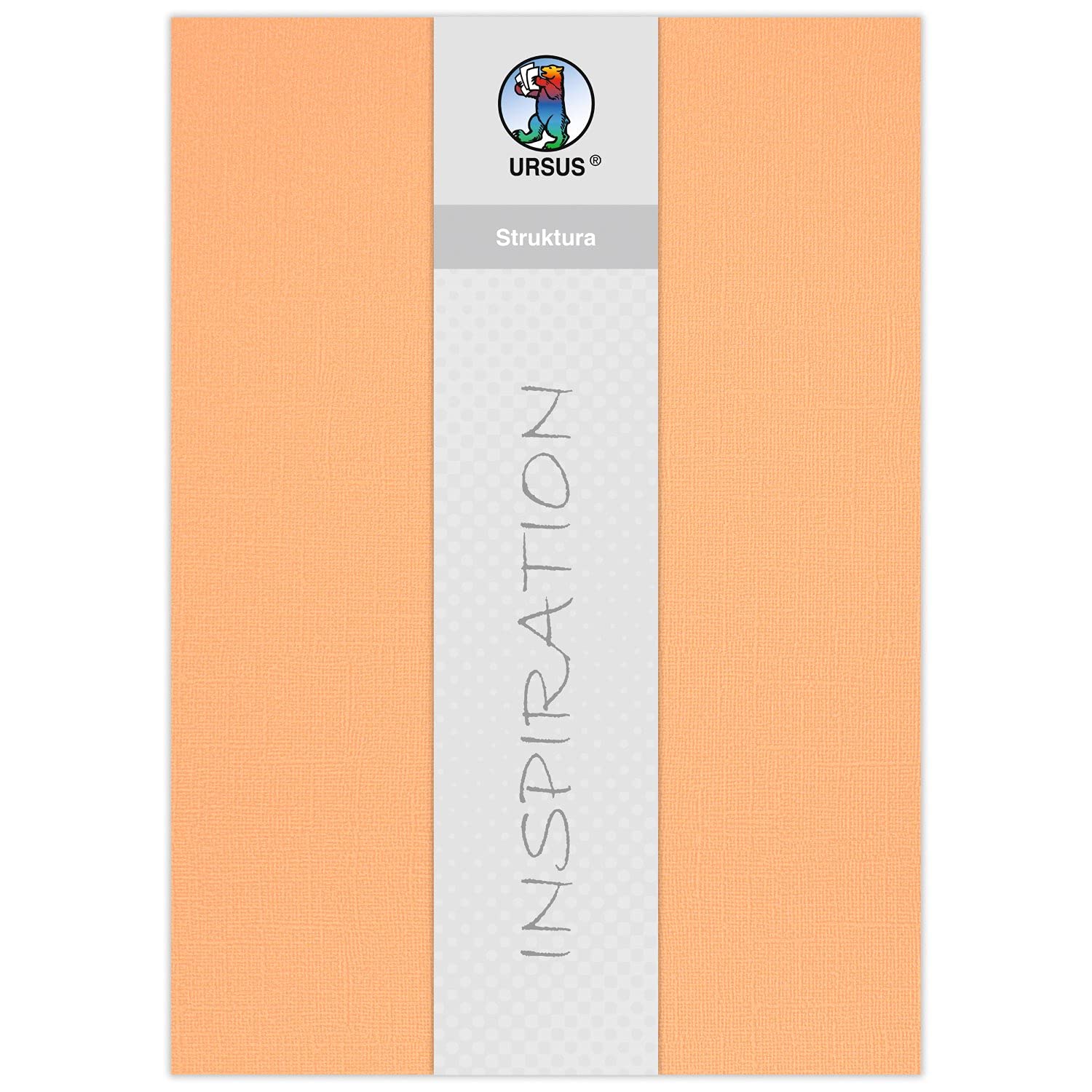 ursus-80010004-bastelkarton-struktura-basic-1-papaya-220-g-qm-23-x-33-cm-5-blatt image 1