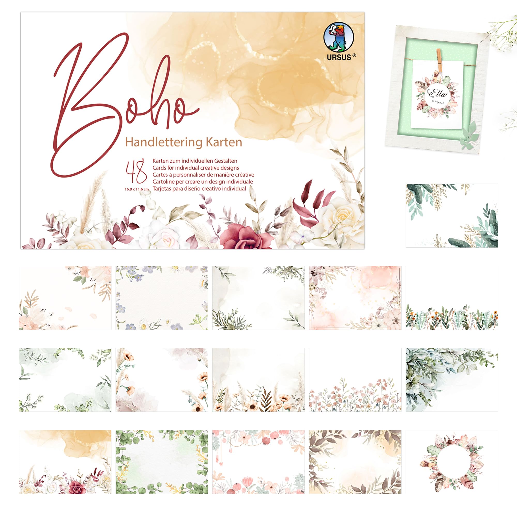 ursus-handlettering-karten-boho-24966499f-48-blatt-16-8-x-11-6-cm-300-g-qm-16-mo image 2