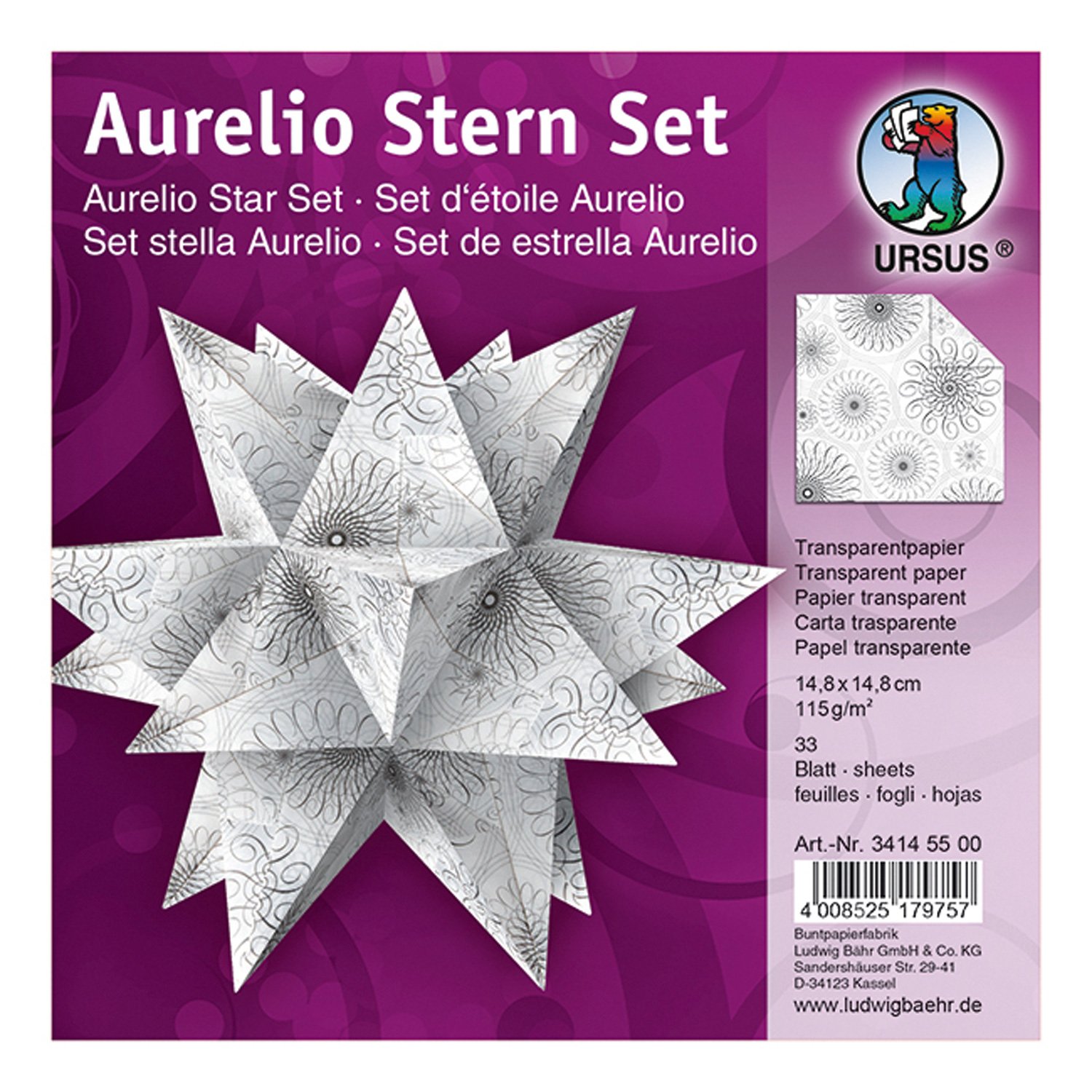 ursus-faltbl-tter-aurelio-stern-black-white-wappen-14-8-x-14-8-cm-33-blatt-trans image 5