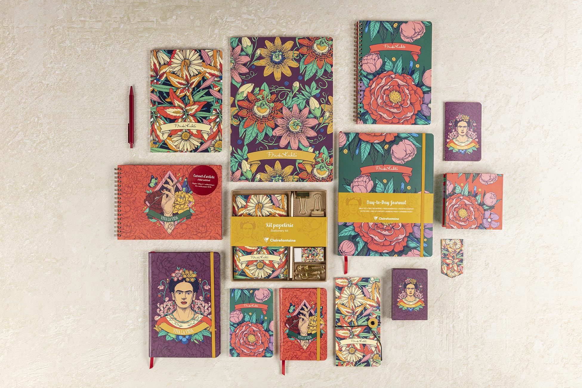 clairefontaine-116210c-notizheft-kladde-frida-kahlo-7-5x12cm-blanko image 6