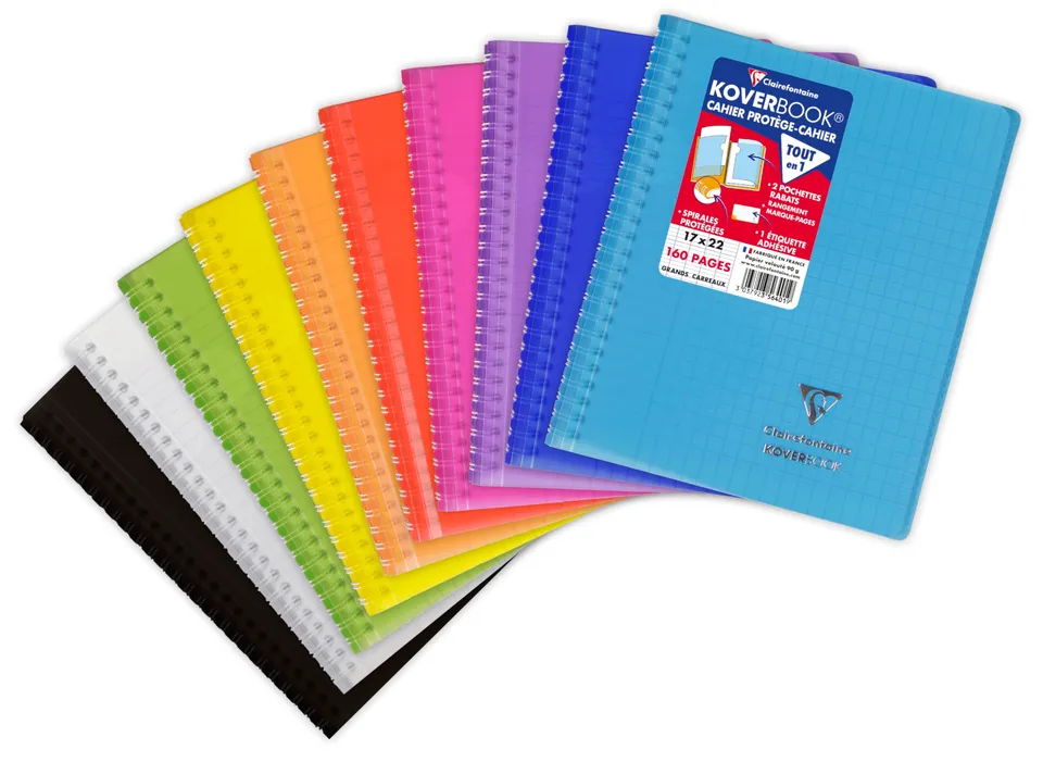 clairefontaine-koverbook-356401c-spiralheft-17x22cm-80-blatt-seyes-sortiert image 1