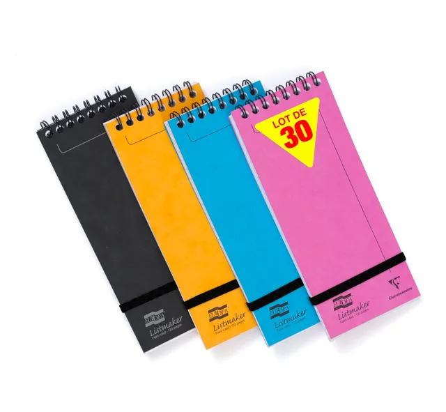 clairefontaine-europa-listmaker-spiralbl-cke-7-6-x-18-cm-liniert-30er-set image 1