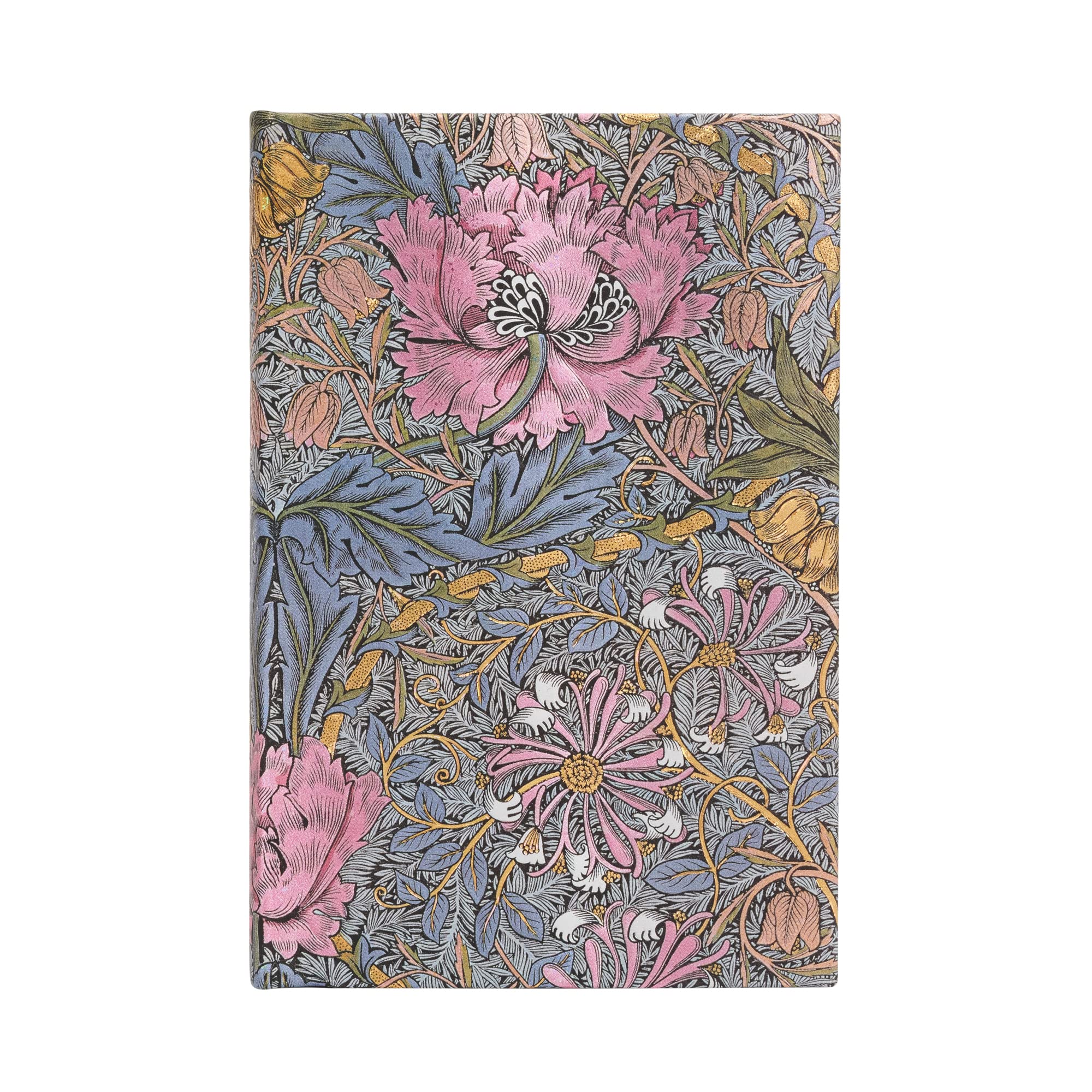 paperblanks-morris-pink-honeysuckle-mini-notizbuch-liniert-hardcover-mit-elastik image 1