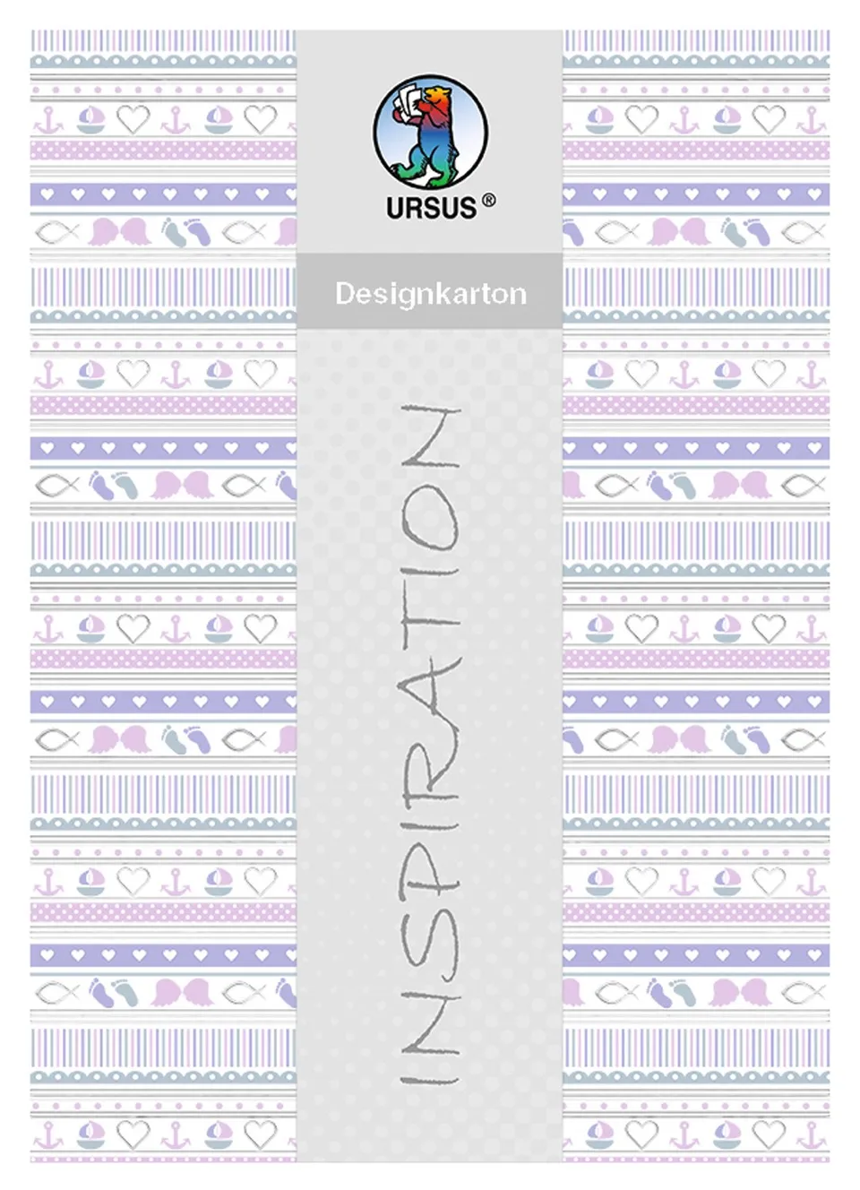 ursus-62344602f-designkarton-meine-taufe-m-dchen-din-a4-200-g-qm-25-blatt-silber image 1