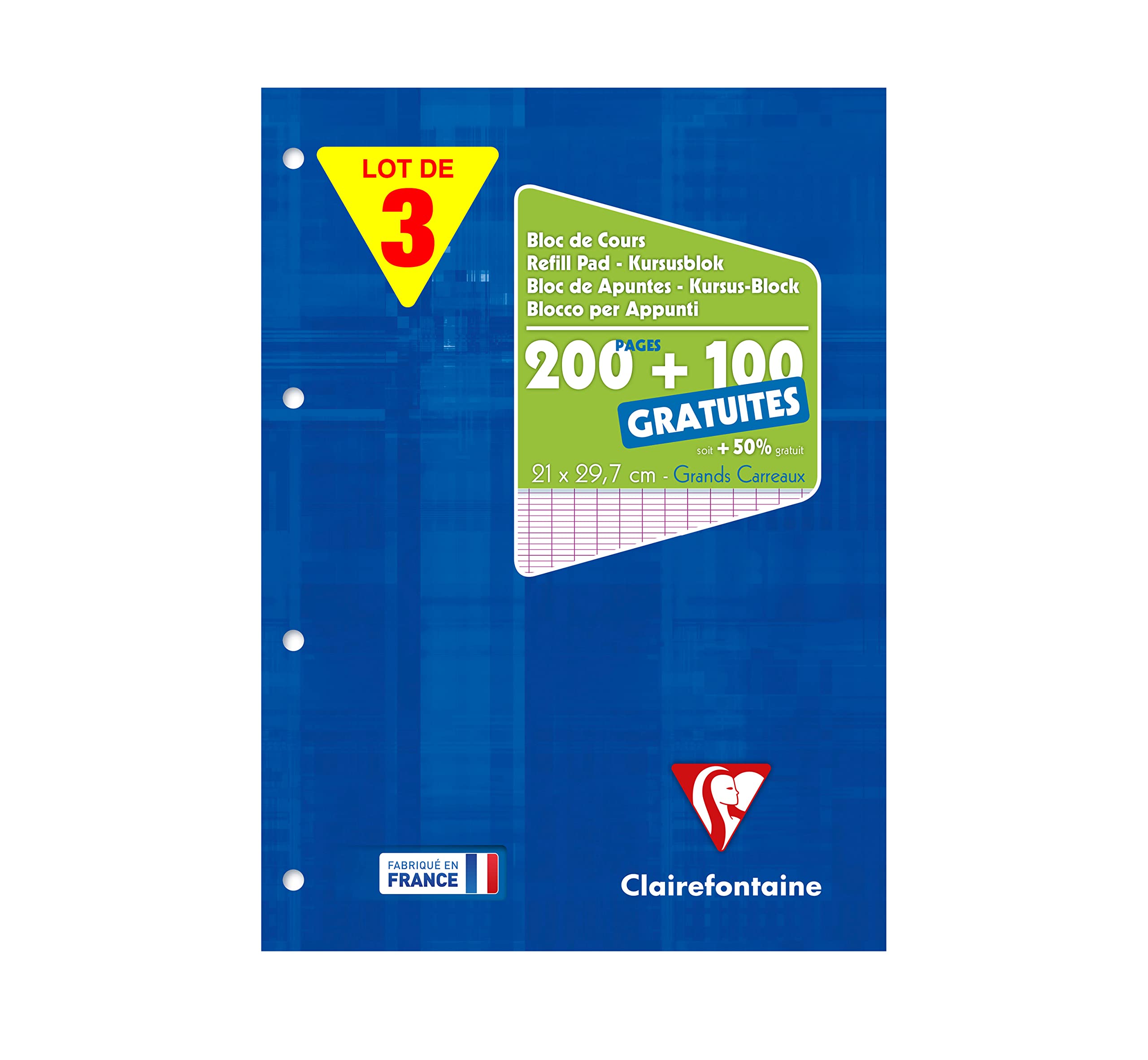 clairefontaine-65819c-schreibblock-a4-seyes-lineatur-90g-blau image 4