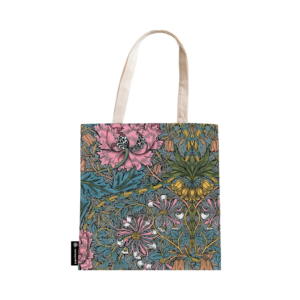 paperblanks-morris-pink-honeysuckle-william-morris-canvas-tasche-stoffbeutel-mit image 1