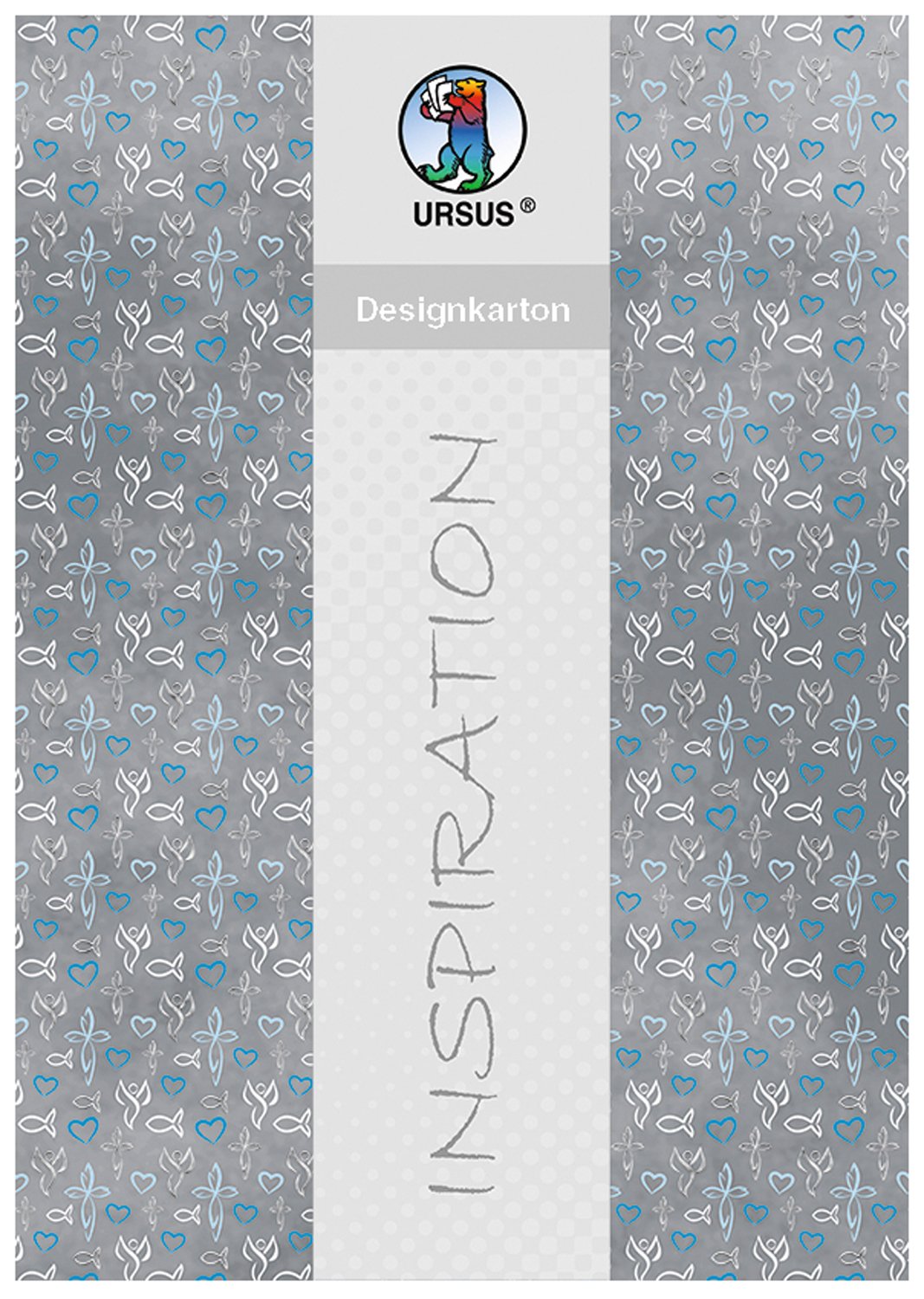 ursus-62294602f-designkarton-religion-din-a4-blau-grau-5-blatt-200-g-m-folienver image 1